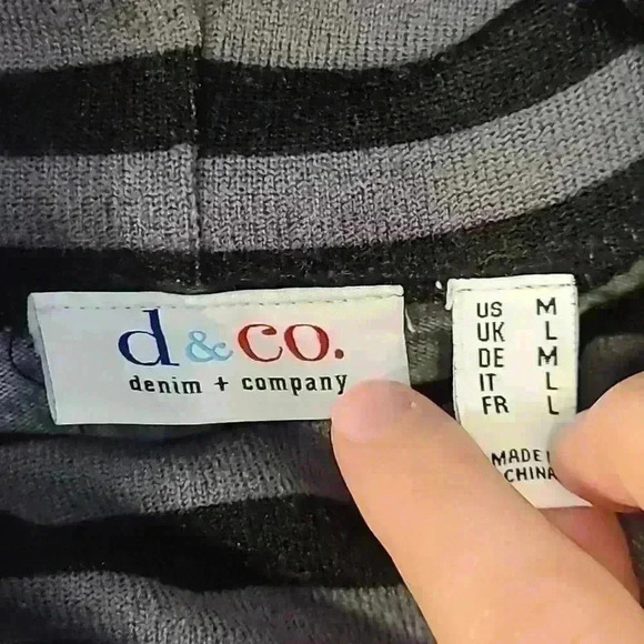 Striped Cowlneck Sweater - Picture 4 of 5